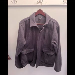 Filson garment black wool mens Lg jacket